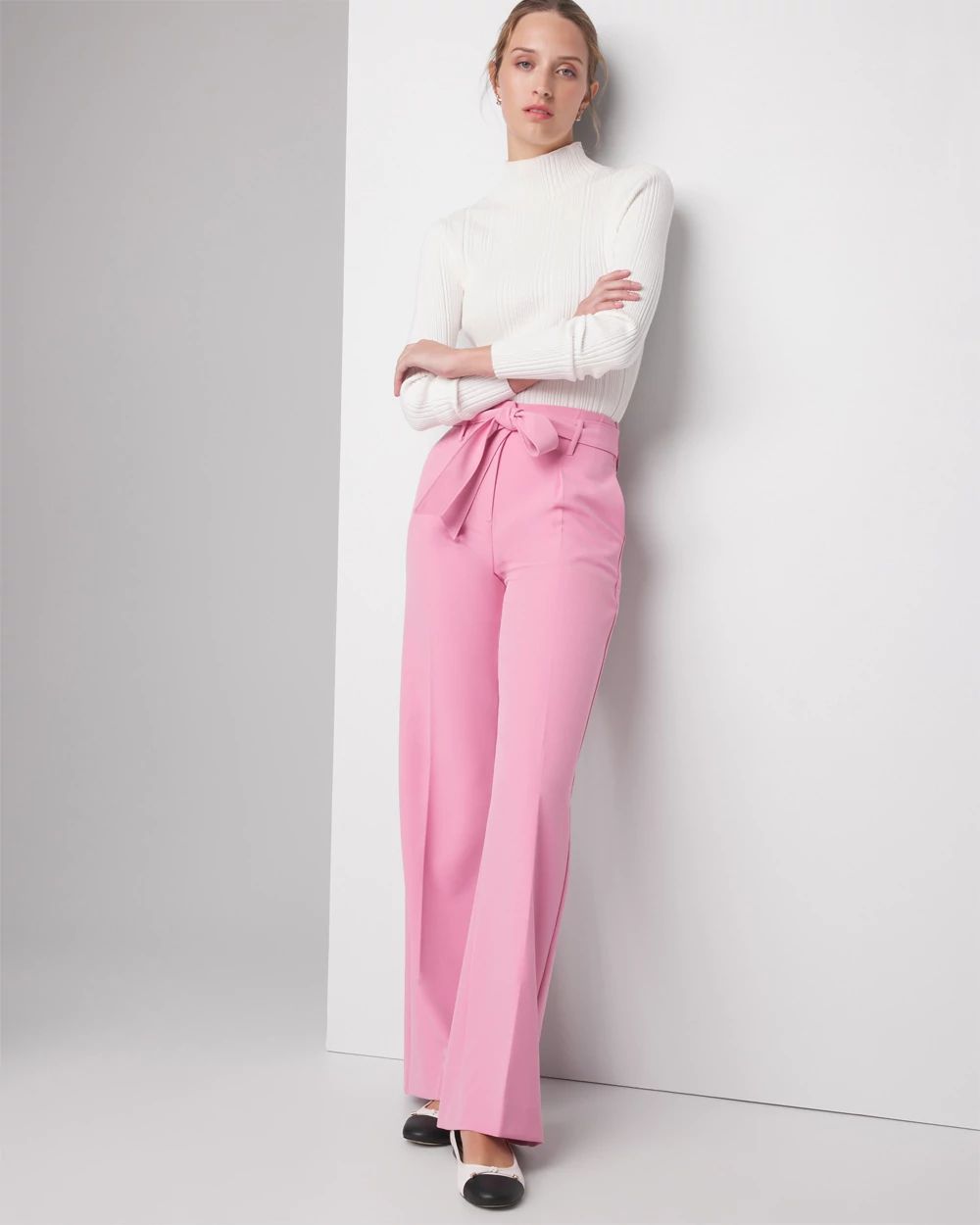 Petite wide leg trousers top